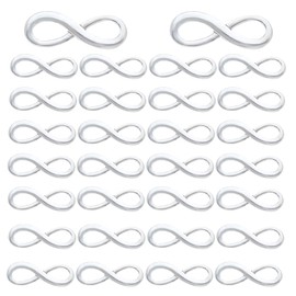 DICOSMETIC Pack of 120 Antique Silver Infinity Symbol Connectors Tibetan Style Alloy Connectors 8 x 22.5 mm Pendant for DIY Crafts Valentine's Day Birthday Gift