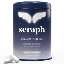 Seraph Acne Supplement - Hormonal Acne Pills Treatment - Pimple Supplements for Women - Skin Care Supplement for Teen, Men, & Adults - Made in USA - 60 Tablets
