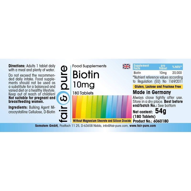 Fair & Pure® - Biotin Tablets - 10 mg -
