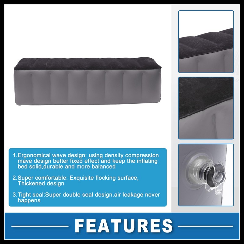 Hihaha Car Air Inflation Mattress Rear Seat Air Travel Bed