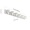 Aipsun 6 Lights 41in Crystal Vanity Lights Over Mirror Long