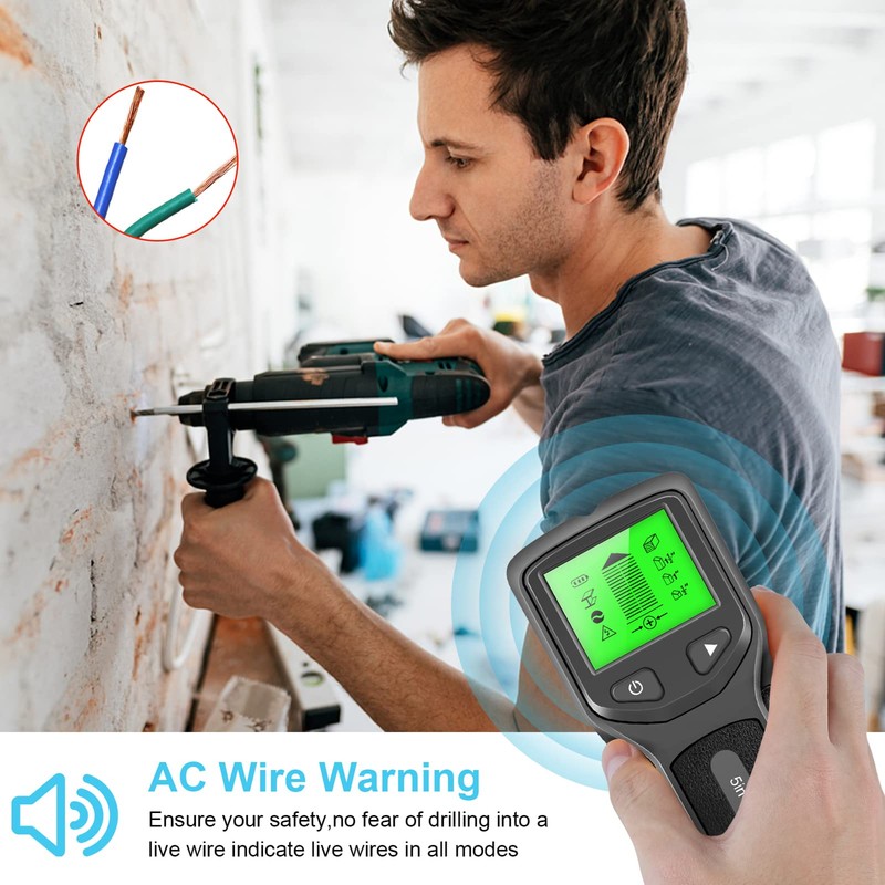 Domary Stud Finder Wall Scanner - 5 in 1 Electronic