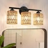Cnwinu Rattan Lampshade, Boho Lampshade, Brown, Table Lamp, Replacement Shade,