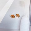 Cute Hamburger Stud Earrings for Women Cute Stainless Steel God
