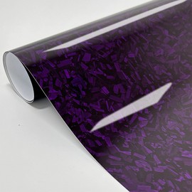 Forged Carbon Fiber Wrap for Cars, High Gloss Car Wrap Vinyl Roll, PVC Self-Adhesive Auto Decal Film Body Interior Wrapping Folie Stickers Coating 1ft x 10ft