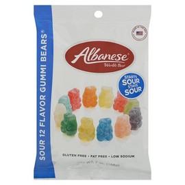 Albanese 12 Sour Flavors Gummy Bears 7 oz.12