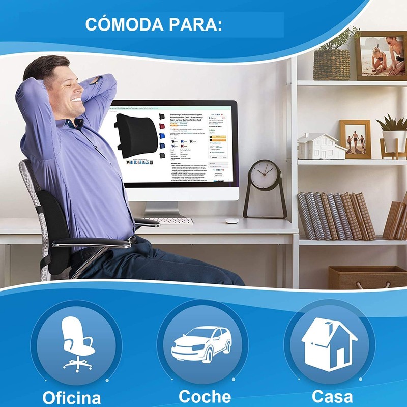 Artromed Cojín Soporte Lumbar de Espalda para Silla de Oficina