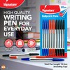 SOL 20pk Coloured Ballpoint Pen Set | Blue Pens, Red