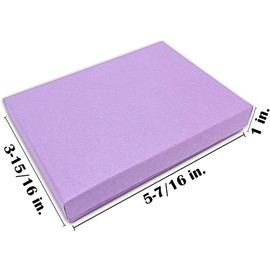 6 Pack Cotton Filled Matte Purple Color Cardboard Jewelry for Necklace, Bracelets, Watch, Retail Display and Gift Boxes for Birthday, Anniversary, Wedding, Valentine. Size: 5 3/8" x 3 7/8" x 1" #53