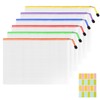 Plastic Wallets A4 Zip Folders - 6PCS Waterproof Zip Lock