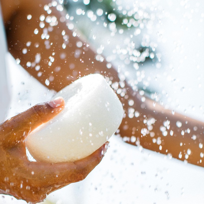 kai Body Buffer – 2 Count exfoliating Bath sponges with