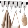 XHTXHT Pack of 6 S Hooks with Leather Loop, Brown