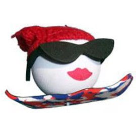 Half Pipe Hottie Female Snowboarder Antenna Ball Pencil Topper New