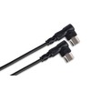 Hosa MID-303RR Right-angle MIDI Cable, Right-angle 5-pin DIN to Same,