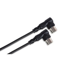 Hosa MID-303RR Right-angle MIDI Cable, Right-angle 5-pin DIN to Same, 3 Feet
