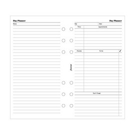 FILOFAX Undated Day Planner Refill for Personal & Personal Compact Organizers, 20 Sheets (B131319)