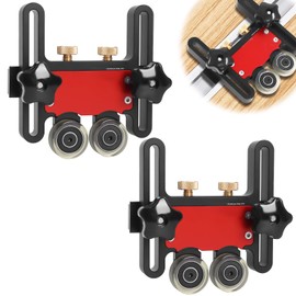 Bearing Roller Featherboards, Aluminum Alloy Roller Featherboards for Table Saw Router Tables Band Saws Jig Guide (2 Pack)