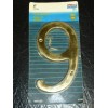 National 6" TALL SOLID BRASS HOUSE ADDRESS NUMBER, "6" or