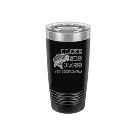 Rogue River Tactical Funny Fishing 20 Oz. Travel Tumbler Mug Cup w/Lid Vacuum...