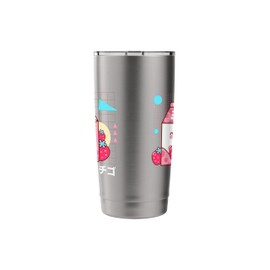 Retro 90s Japanese Carton Pastelcore Kawaii Strawberry Milk Stainless Steel Insulated Tumbler