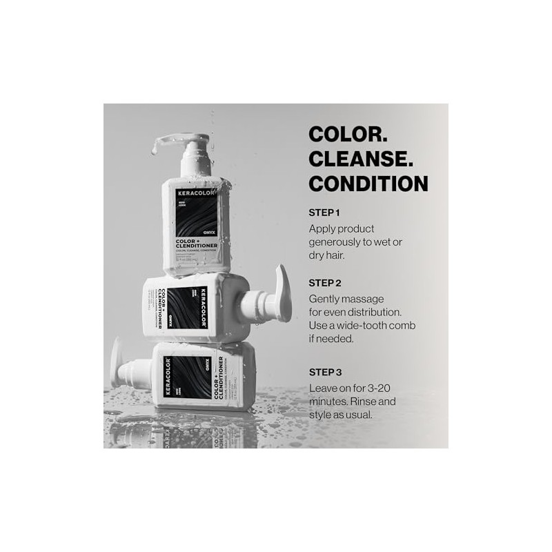 Keracolor Clenditioner ONYX Hair Dye - Semi Permanent Hair Color