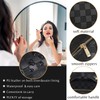 Portable Grid Travel Cosmetic Bag Makeup Bag with Handle PU