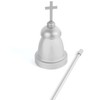 OURMEMO Memorial Light,Blue Cemetery Light with Silver Dome, Grave Markers