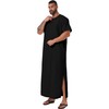 YAOHUOLE Kurta for Men Soft Comfortable Muslim Robe Side Split