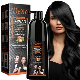 Instant Black Hair Shampoo 420ml - Semi-Permanent Black Hair Dye shampoo for Natural Hair, Lasts 30 Days, Fast Acting Formula for Men & Women (Natural Black)