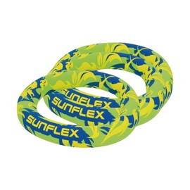 Sunflex® Diving Rings Flames Firegreen Set of 3 | Diving Toys for Pool and Swimming Pool | Stand Vertical in Water | Very Soft | Extremely Robust and for All Age Groups