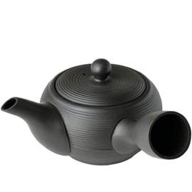 Tokoname Ware Obi Large Teapot, 16.9 fl oz (560 ml), Made in Japan (Black)