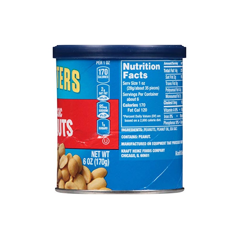 Planters Classic Peanuts (6 oz Canister)