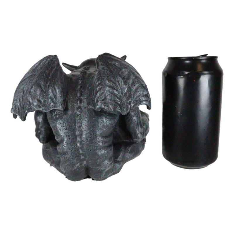 Notre Dame Horned Gargoyle With Spell Book Statue Demonic Bibliography