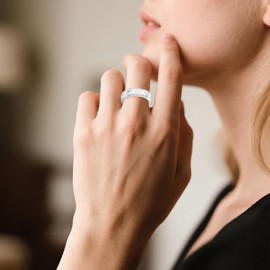 Vintage Filigree Ring 925 Sterling Silver Ring for Women Men Leaf Design Band Width 6 mm Size 8