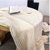 Hayisugal Bedspread Blanket Boho Blanket Soft Knitted Blanket Reversible Blanket