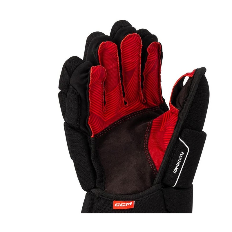 CCM Next Ice Hockey Gloves Senior (Black/White, Size: 14)