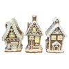 Gerson 7" H B/O Lighted Holiday Gingerbread House Set of