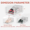 12 Pack Shoe Storage Bins, Clear Plastic Stackable Shoe Organizer