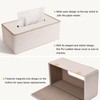 Tissue Box Cover, PU Leather Tissue Box Holder, Rectangular Tissue