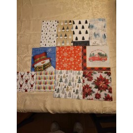 Eleven Paper Decoupage Art Craft Napkins - WINTER CHRISTMAS GNOME TREE