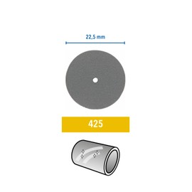 Dremel 425 Polishing Wheels Multipack, 4 Cylindrical Shaped Polishing Wheels for Removing Scratch Marks on Non-ferrous Materials (22.5 mm)