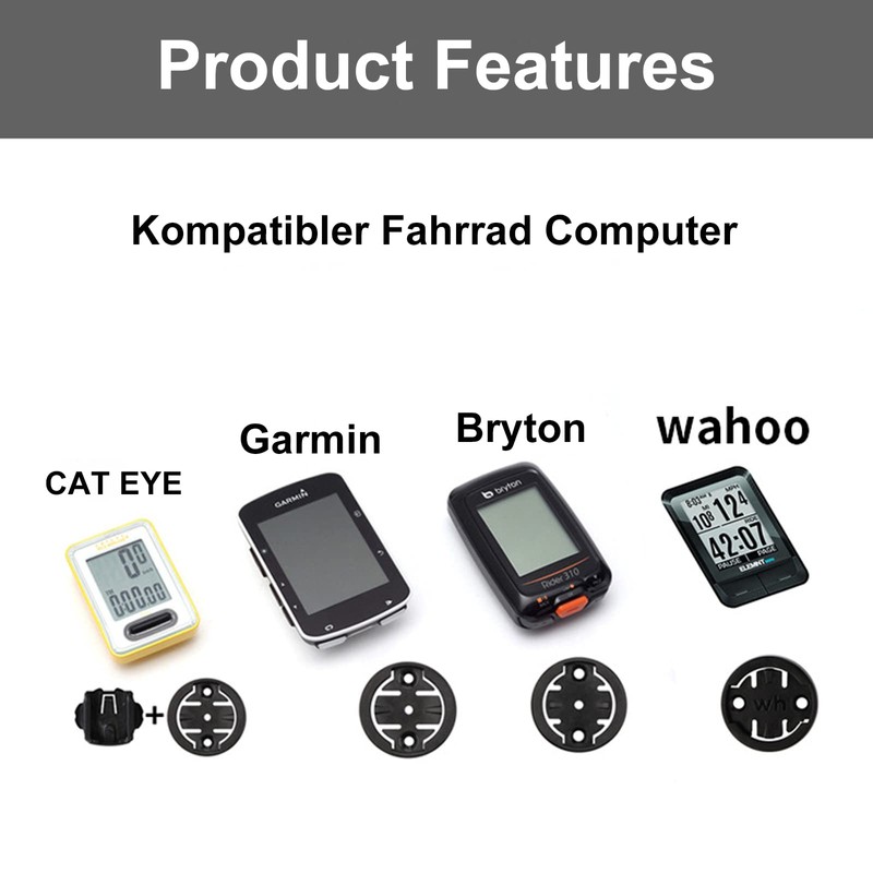 BSSOK Fahrrad Computer Halterung für Garmin Edge, Wahoo Elemnt, Bryton,