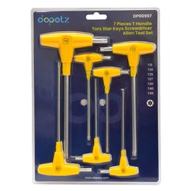 Dapetz ® 7PCS T Handle Allen Keys, Star Torx Key T-Handle Set, Hex Key Set Bike Repair Tool Soft Grip T Handle Wrench Set