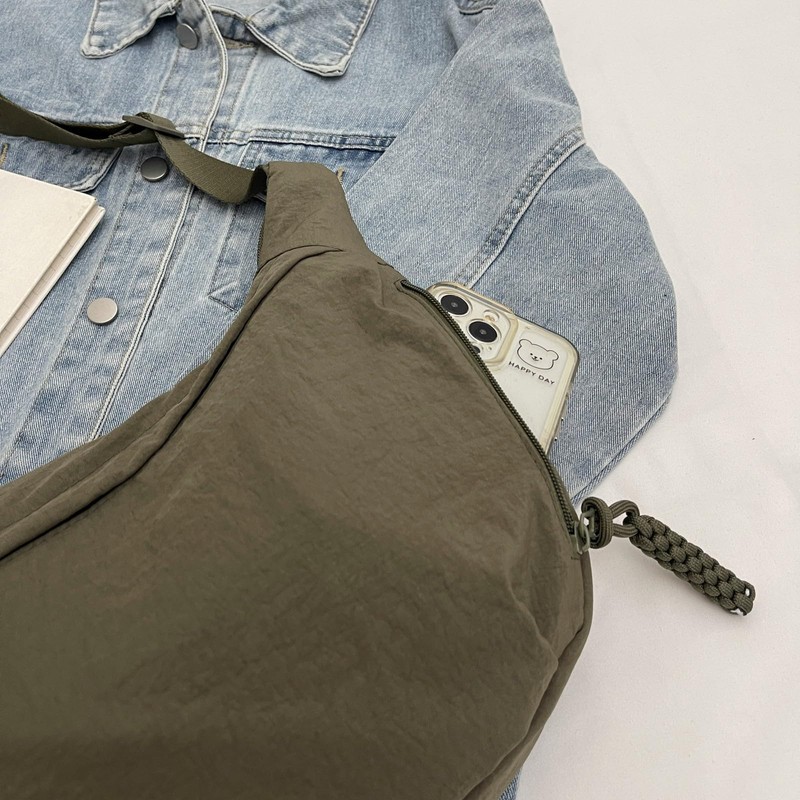 Hobo Bag for Women Men Nylon Crossbody Crescent Adjustable Shoulder