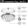 VJR Holy Communion Tray for Churches with Lid, Premium Stainless