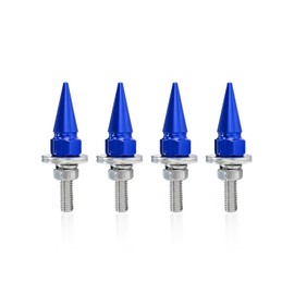 Lyxheth 4PCS Spike License Plate Screw Fasteners, Motorcycle License Plate Bolts, Anti Theft License Plate Screw Frame Kit, Universal Spike License Plates Bolt Car Accessories for Cars Trucks (Blue)