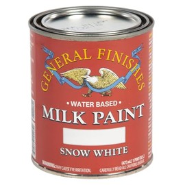 General Finishes Water Based Milk Paint, 1 Pint, Snow White
