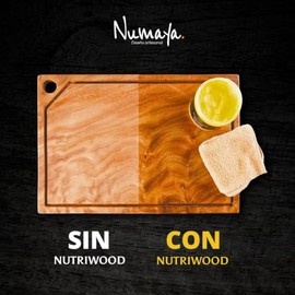 NUMAYA | Cera de abeja para madera con aceite mineral y vegetal, grado alimenticio | Para curar, restaurar y dar acabado a tablas de picar, utensilios y muebles de madera | 100% Natural | Nutriwood