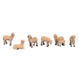 Pack of 6 Sheep Decorative Figures (H 2.5-4 cm)