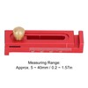 Depth Measuring Ruler Saw Gaps Gauge Aluminium Alloy 5‑40mm Tool